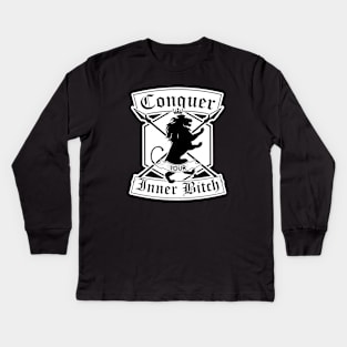 Conquer Your Inner Bitch Kids Long Sleeve T-Shirt